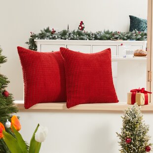 Navy and red sales cushions